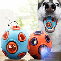 HKM-105619 Funny Interactive LED light and Sound Chewing Ball Dog Pet Toy