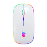 HKM-105683 Ultra-Thin Ergonomic Wireless Mouse with Rechargeable Luminous Features and Adjustable DPI