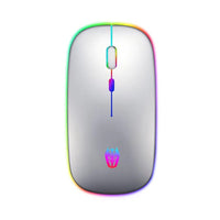 HKM-105683 Ultra-Thin Ergonomic Wireless Mouse with Rechargeable Luminous Features and Adjustable DPI