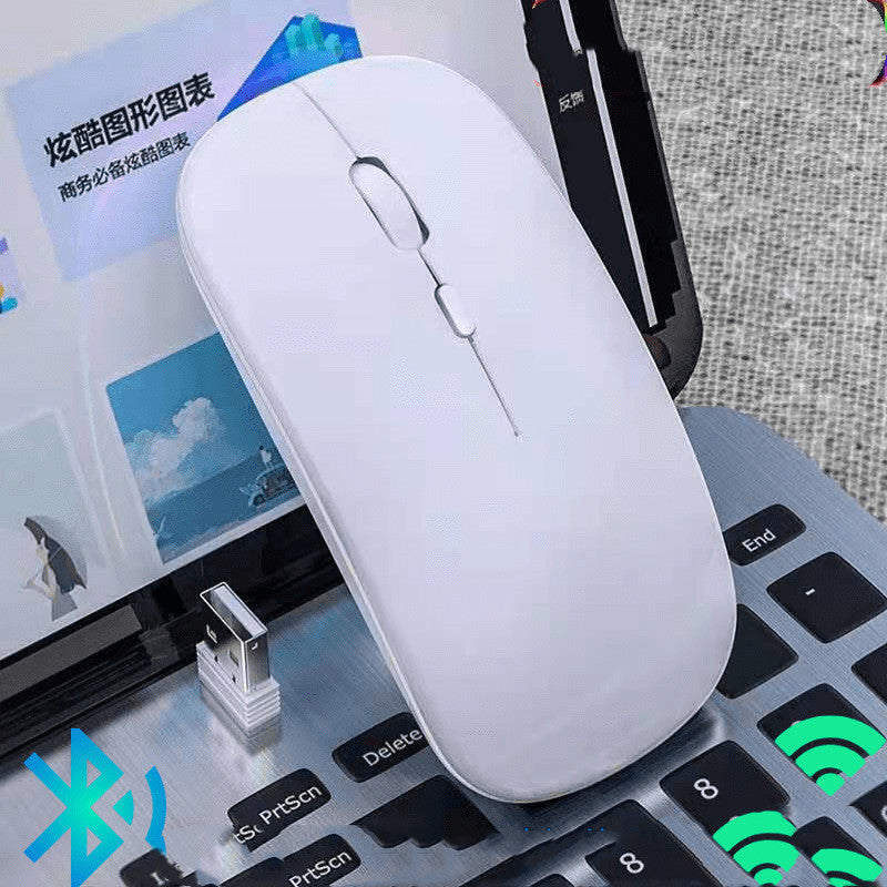 HKM-105683 Ultra-Thin Ergonomic Wireless Mouse with Rechargeable Luminous Features and Adjustable DPI