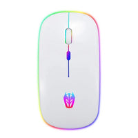 HKM-105683 Ultra-Thin Ergonomic Wireless Mouse with Rechargeable Luminous Features and Adjustable DPI