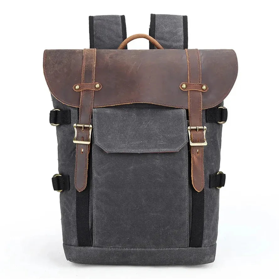 HKM-105875 Canvas Camera Bag and Laptop Backpack for DSLR and CSC Cameras