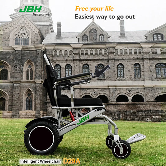 HKM-105875 Lightweight Electric Mobility Wheelchair with Removable Battery, Aluminum Alloy Frame, 20km Driving Range