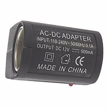 HKM-105875 Universal Car Charger Tester with Round Interface - Input Voltage 90-240V, Output 12V, 500mA, Compact Design