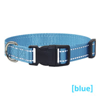 HKM-1059133 Reflective Striped Dog Collar with Outdoor Rope - Multiple Colors Available