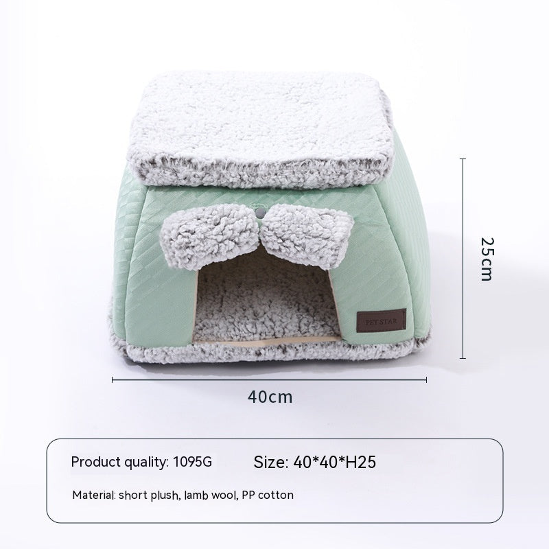 HKM-1059389 Self-Heating Thermal Pet Bed - Cozy Nest for Cats in Various Sizes