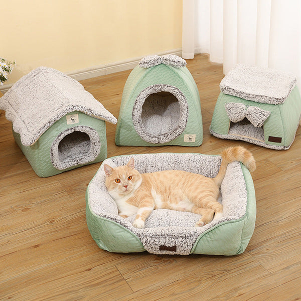 HKM-1059389 Self-Heating Thermal Pet Bed - Cozy Nest for Cats in Various Sizes