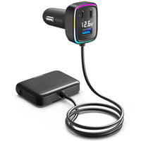 HKM-106067 Fast-Charging Car Charger - 115W Output, Compact Design, Input 12-24V