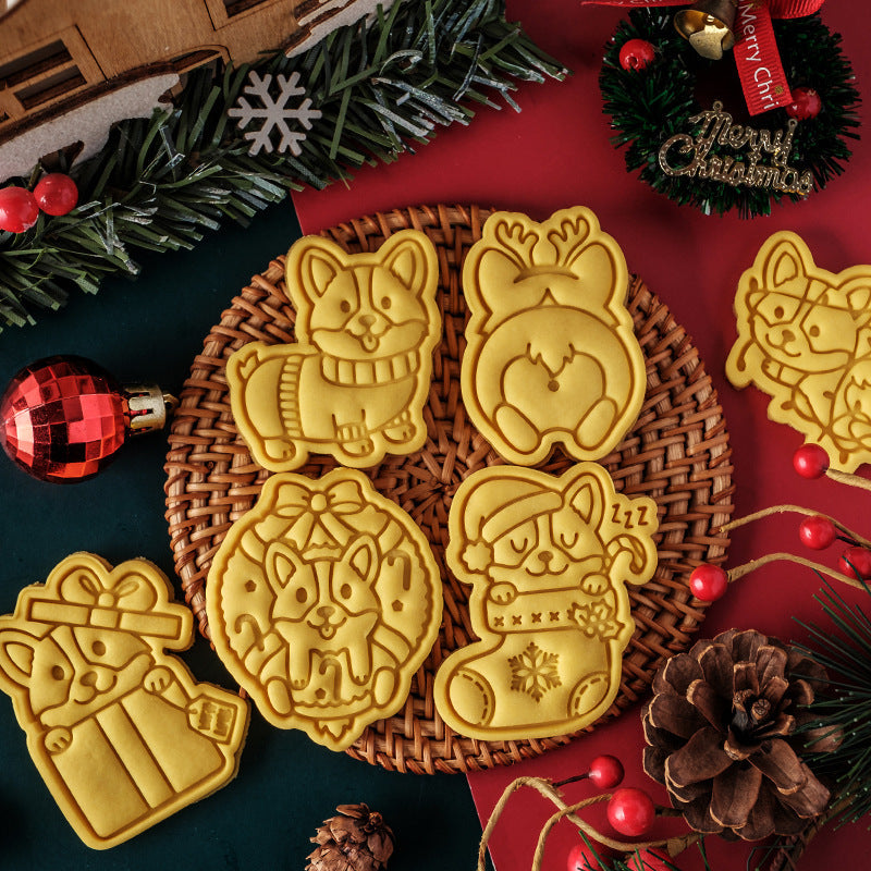 HKM-106131 Christmas Cartoon Dog Cookie Cutter for Festive Baking Fun