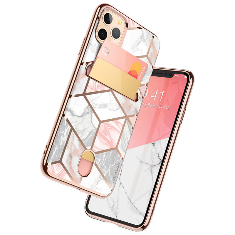 HKM-106259 iPhone 11 Pro Soft TPU Case with Card Slot and Diamond Texture