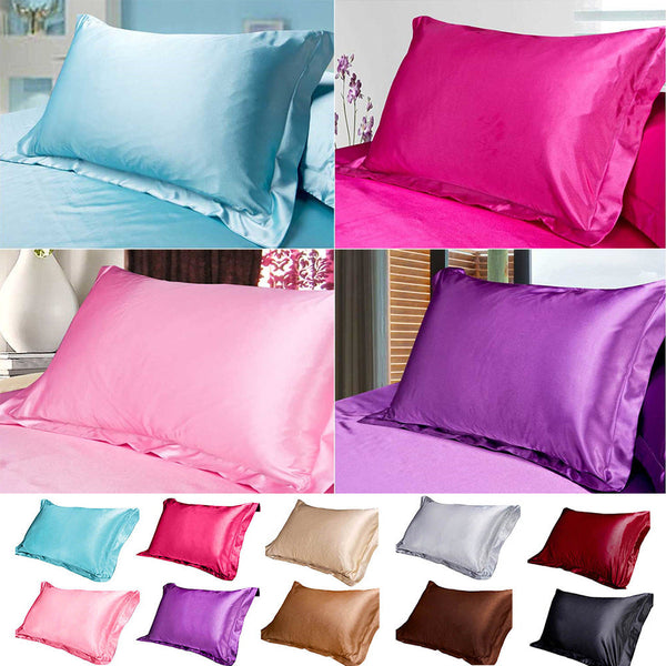 HKM-106451 Silk Satin Pillowcase in Polyester - 48 x 74 cm, Single Pillowcase