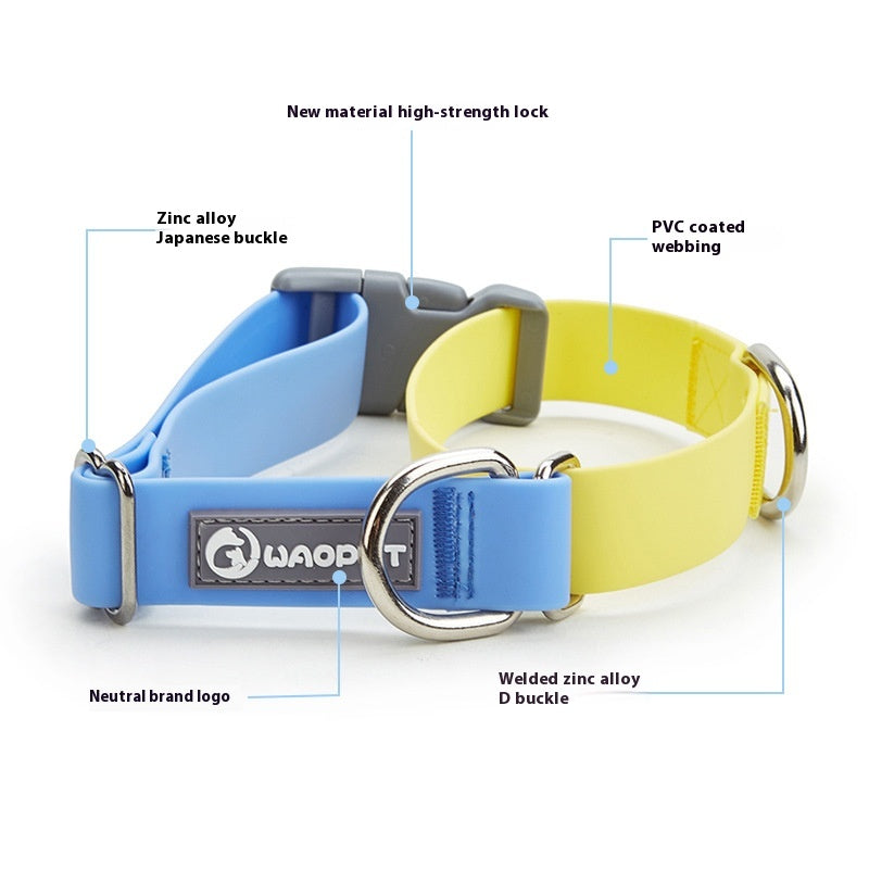 HKM-1064893 Waterproof Plastic Traction Collar and Rope Set for Pets - Multiple Color Options Available