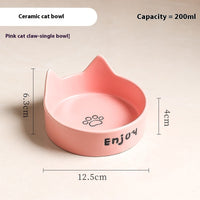 HKM-1065277 2-in-1 Cat Bowl Set with Wooden Frame ¨C Dual Feeding Design for Cats, Various Colors Available