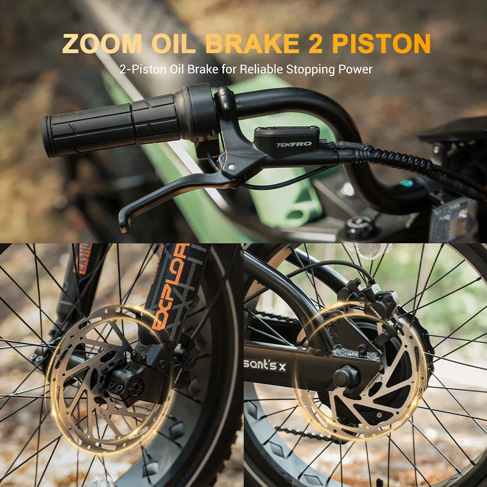 HKM-106707 750W Full Suspension Fat Tire Electric Bike 28Mph 80 Mile Range 20IN Aluminum Alloy