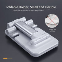 HKM-106707 Adjustable Metal Tablet and Phone Stand Holder for iPhone and iPad - Foldable, Anti-Skid Design