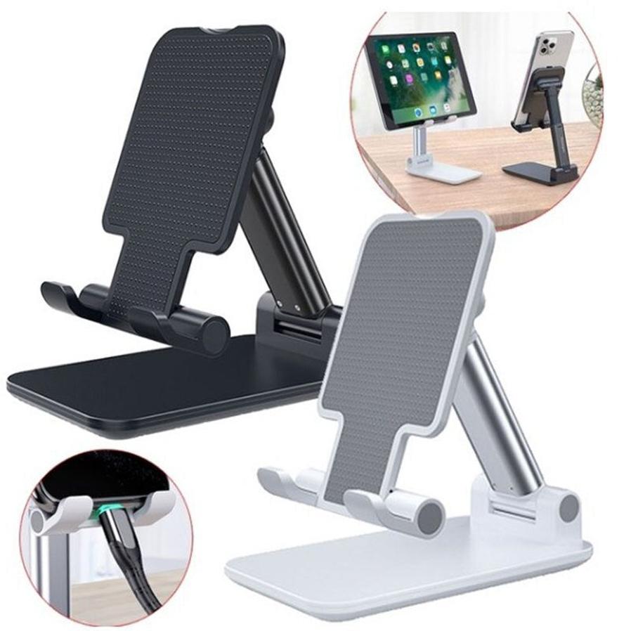 HKM-106707 Adjustable Metal Tablet and Phone Stand Holder for iPhone and iPad - Foldable, Anti-Skid Design
