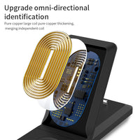 HKM-107027 Three-in-One Wireless Charging Stand in Multiple Colors
