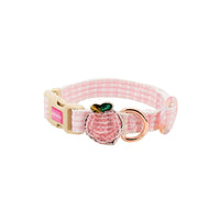 HKM-1070653 Stylish Flower and Fruit Pattern Pet Leash and Harness Set in Pineapple Yellow and Peach Powder
