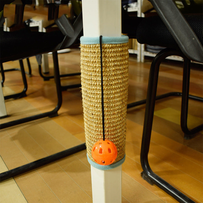 HKM-1071037 Durable Sisal Table Leg Cat Scratch Pad - Wear-Resistant, Available in White and Black Options