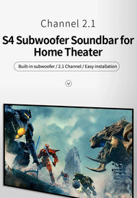 HKM-107155 2.1 Channel Wireless Home Theater Soundbar System with 100W Output and Hi-Fi Sound Quality