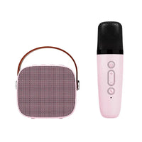 HKM-107155 Mini Portable Karaoke Speaker with Wireless Microphone and LED Light for Kids and Adults
