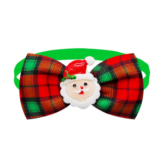HKM-1073085 Plaid Bow Tie for Dogs and Cats ¨C Adjustable Scarf Accessory for All Seasons