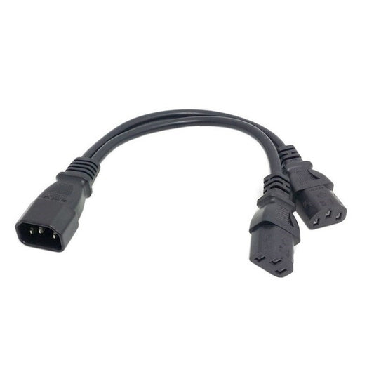 HKM-107347 Y Splitter Adapter Cable, C14 to Dual C13, Rated 250V, 10A, 35 cm