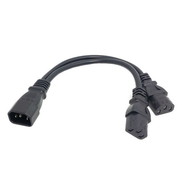 HKM-107347 Y Splitter Adapter Cable, C14 to Dual C13, Rated 250V, 10A, 35 cm