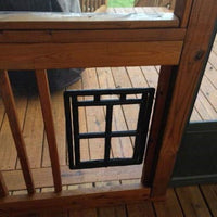 HKM-1074493 Pet Screen Door for Easy Access - Anti-Mosquito Design, Black & White, Sizes S & L