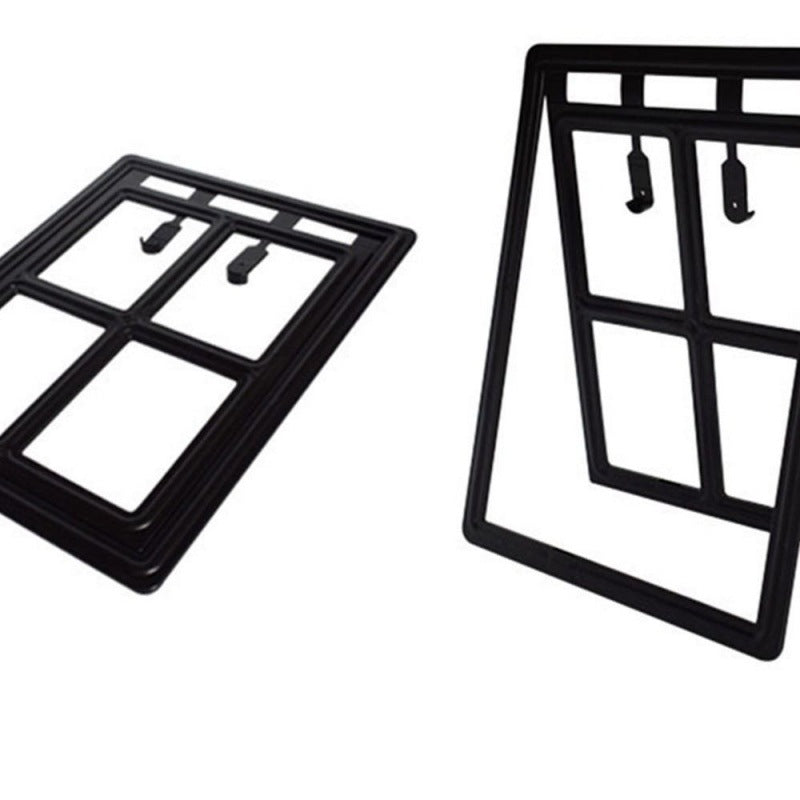 HKM-1074493 Pet Screen Door for Easy Access - Anti-Mosquito Design, Black & White, Sizes S & L