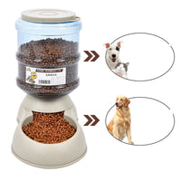 HKM-1074621 Pet Food Dispenser with Food-Grade Plastic, 3.75L Capacity, Easy Assembly and Cleaning