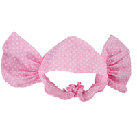 HKM-1075645 Pet Headdress Turban Hat for All Seasons - Available in Blue, Yellow, and Pink Dots