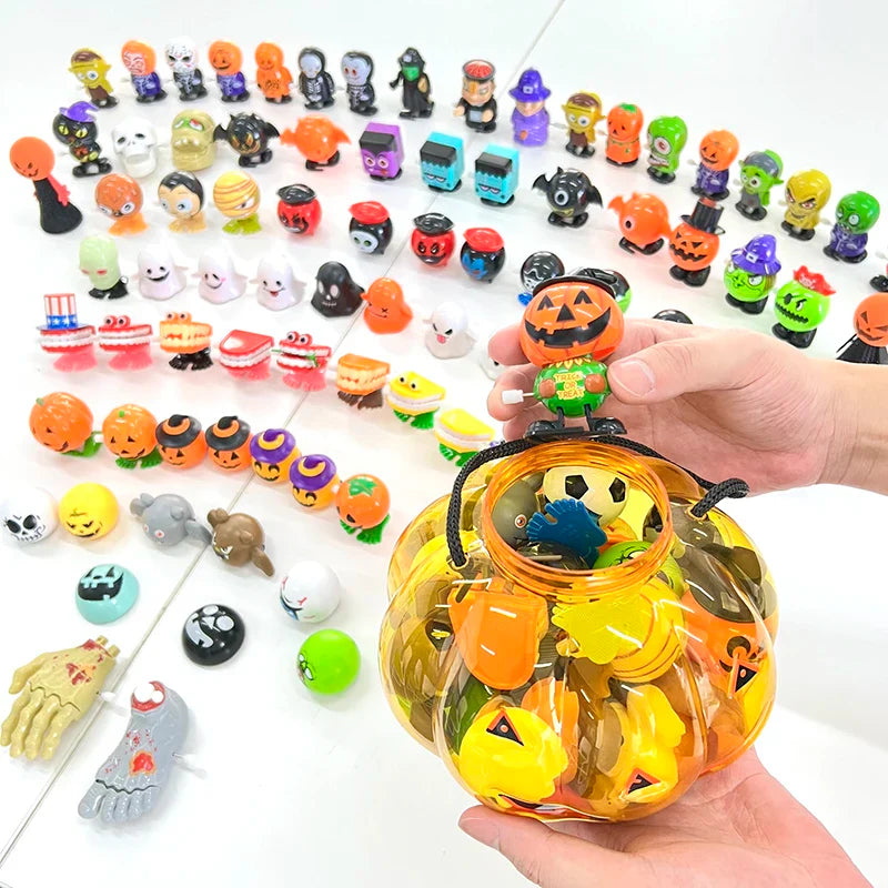 HKM-107731 Halloween Classic Wind-up Toys Gift Set – Colorful Novelty Accessories for All Ages