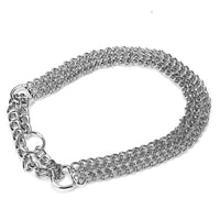 HKM-1078589 Durable Silver Iron Dog Collar Adjustment Chain - Size Options Available