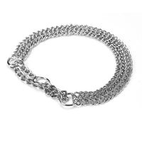 HKM-1078589 Durable Silver Iron Dog Collar Adjustment Chain - Size Options Available