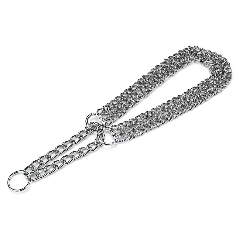 HKM-1078589 Durable Silver Iron Dog Collar Adjustment Chain - Size Options Available