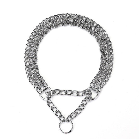 HKM-1078589 Durable Silver Iron Dog Collar Adjustment Chain - Size Options Available