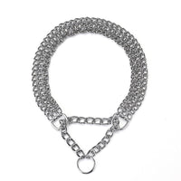 HKM-1078589 Durable Silver Iron Dog Collar Adjustment Chain - Size Options Available