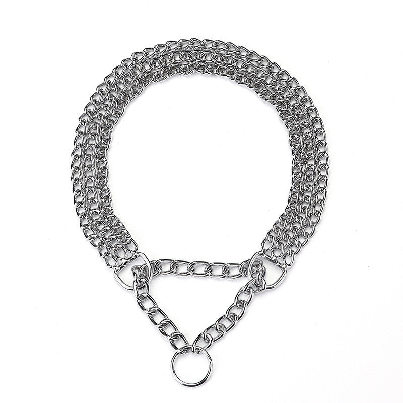 HKM-1078589 Durable Silver Iron Dog Collar Adjustment Chain - Size Options Available