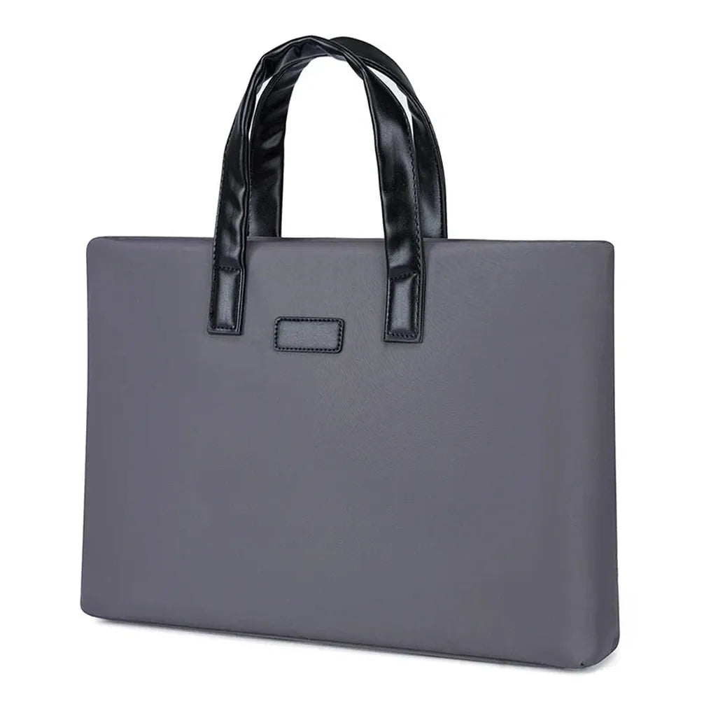 HKM-107859 Men's Waterproof Polyester Laptop Backpack with PU Horizontal Zipper and Business Briefcase Functionality
