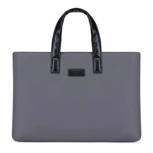 HKM-107859 Men's Waterproof Polyester Laptop Backpack with PU Horizontal Zipper and Business Briefcase Functionality