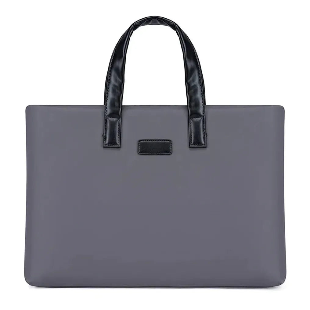 HKM-107859 Men's Waterproof Polyester Laptop Backpack with PU Horizontal Zipper and Business Briefcase Functionality