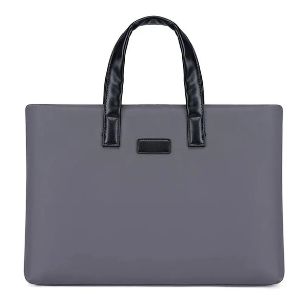 HKM-107859 Men's Waterproof Polyester Laptop Backpack with PU Horizontal Zipper and Business Briefcase Functionality