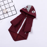 HKM-1078973 Dinosaur-Themed Cotton and Velvet Pet Clothing in Yellow, Green, Wine Red - Sizes XS to XXL