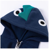 HKM-1078973 Dinosaur-Themed Cotton and Velvet Pet Clothing in Yellow, Green, Wine Red - Sizes XS to XXL