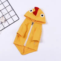 HKM-1078973 Dinosaur-Themed Cotton and Velvet Pet Clothing in Yellow, Green, Wine Red - Sizes XS to XXL