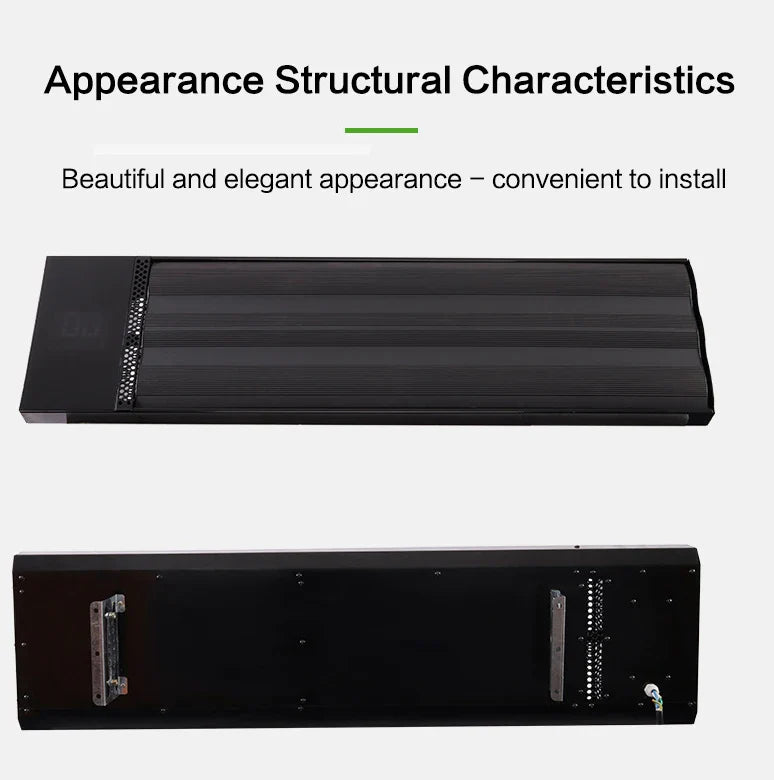 HKM-107923 Electric Infrared Radiant Heater Panel 3000W White Graphene Core 220V, 1333 x 285 x 80 mm