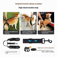 HKM-1080381 Adjustable Auxiliary Strap for Pet Rehabilitation - Black Polyester Design