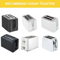 HKM-108051 Compact 750W White 2-Slice Plastic Bread Toaster for Efficient Toasting