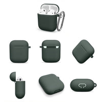 HKM-108051 Silicone Dust Plug & Soft Cover for iPhone & AirPods (1st/2nd Gen) - Simple Pure Color Design